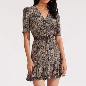Veronica Beard Silk Reid Dress Python Size 4